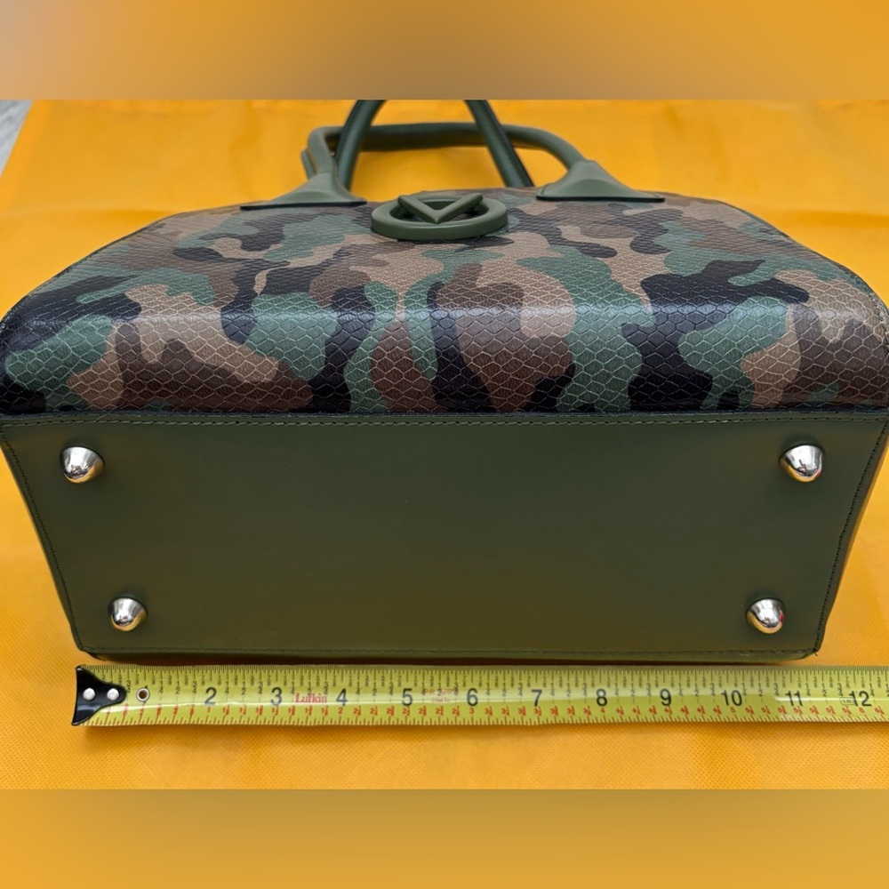 VALENTINO CAMOUFLAGE SNAKE SATCHEL BAG PURSE ~Original $1095 MSRP - Picture 9 of 10